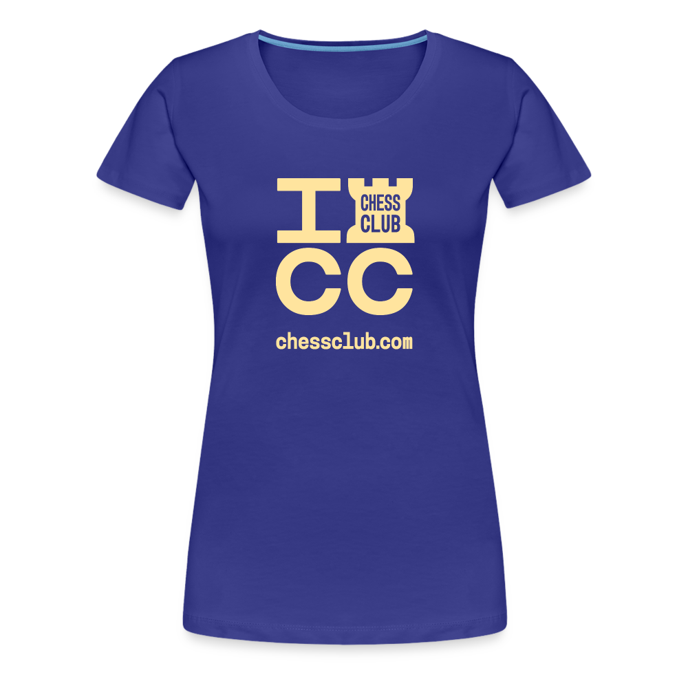 ICC Brand Yellow Logo Women’s Premium T-Shirt - royal blue