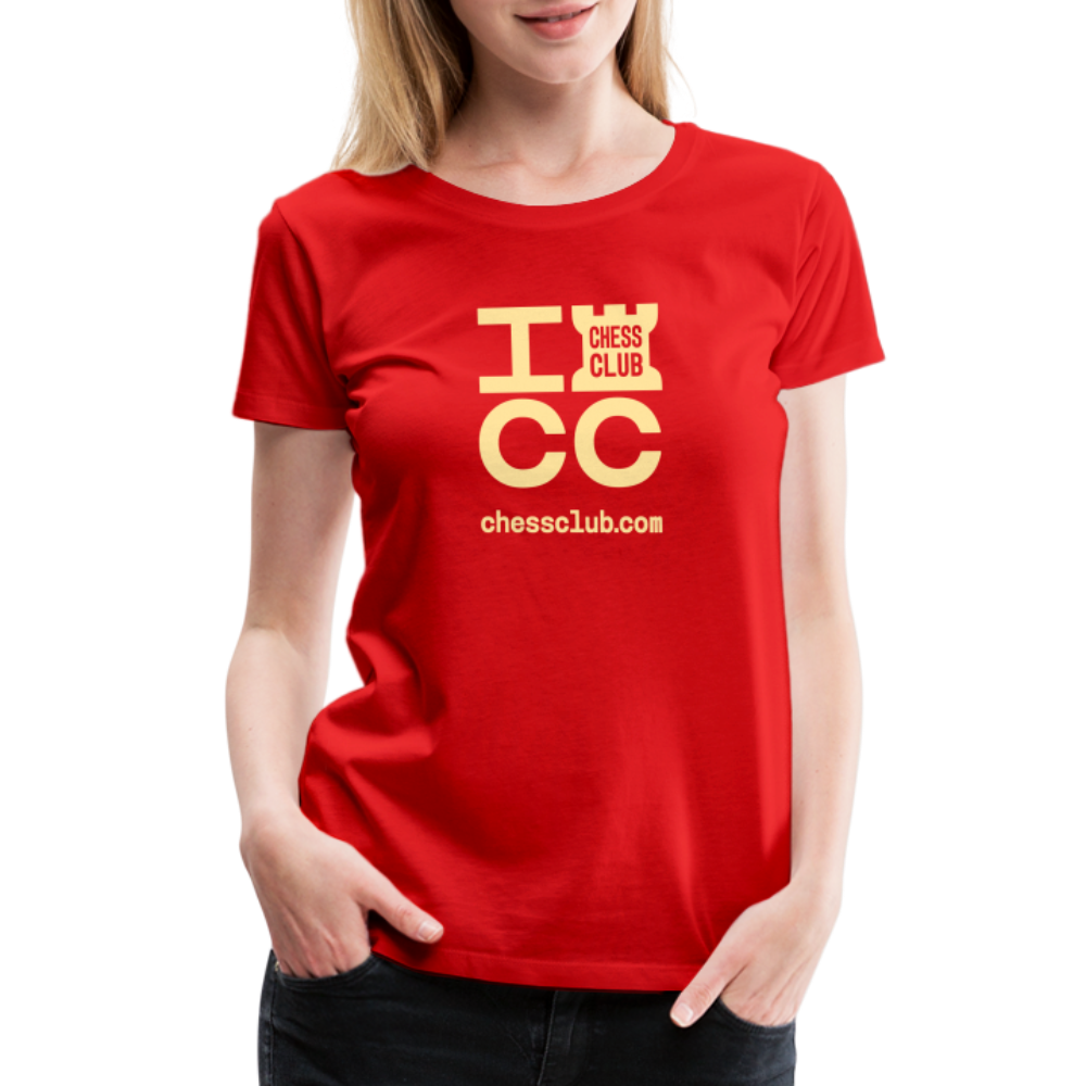 ICC Brand Yellow Logo Women’s Premium T-Shirt - red