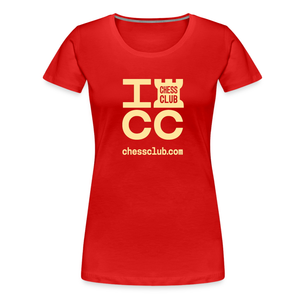 ICC Brand Yellow Logo Women’s Premium T-Shirt - red