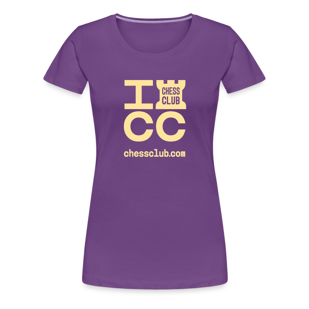 ICC Brand Yellow Logo Women’s Premium T-Shirt - purple