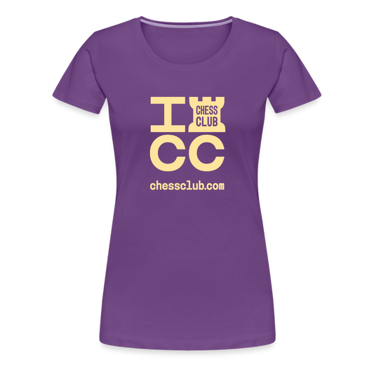 ICC Brand Yellow Logo Women’s Premium T-Shirt - purple