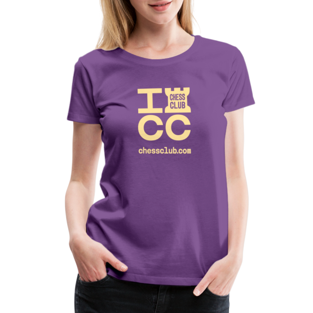 ICC Brand Yellow Logo Women’s Premium T-Shirt - purple