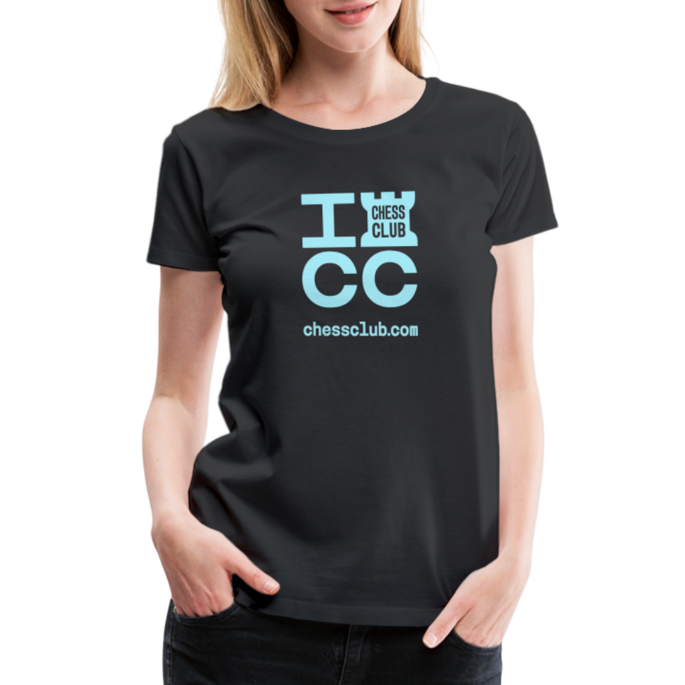 ICC Brand Blue Logo Women’s Premium T-Shirt - black