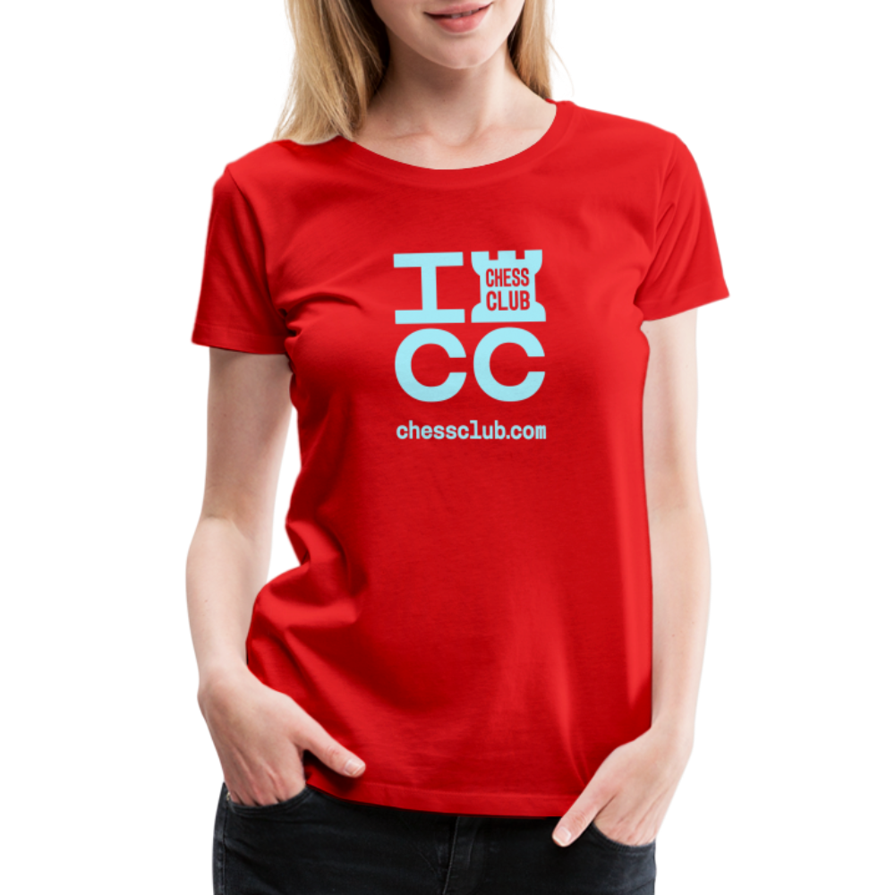 ICC Brand Blue Logo Women’s Premium T-Shirt - red