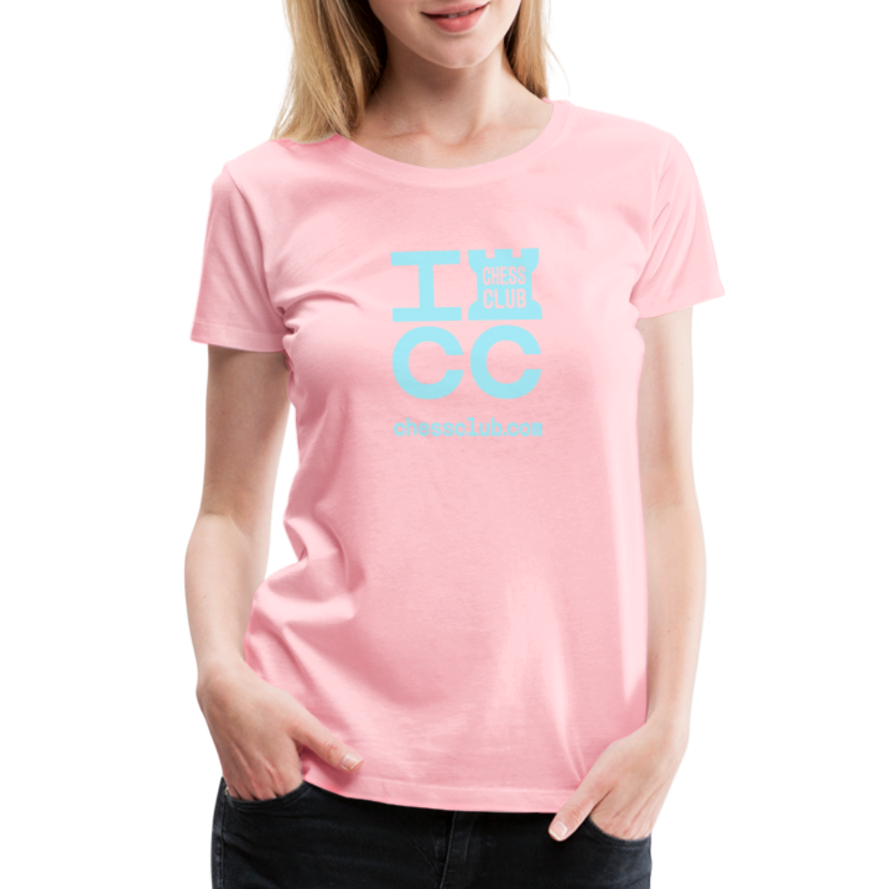 ICC Brand Blue Logo Women’s Premium T-Shirt - pink