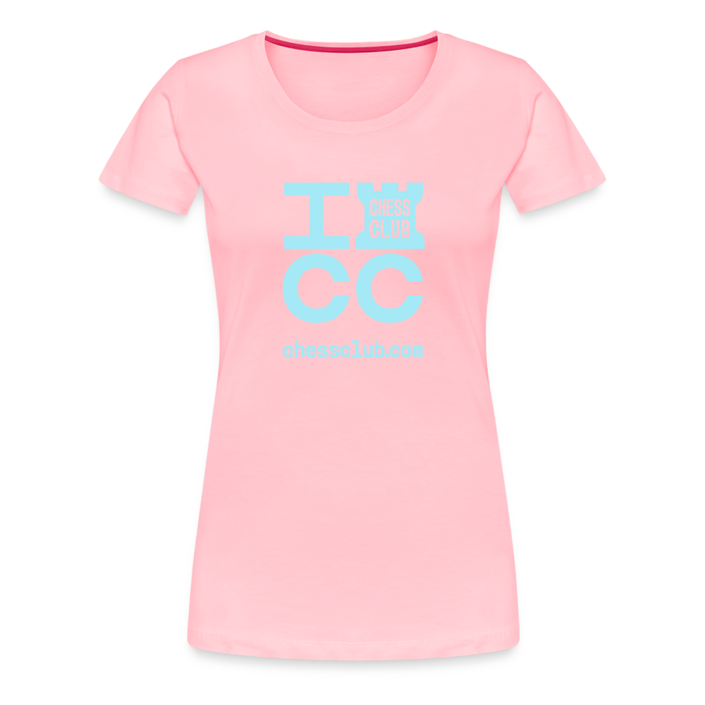 ICC Brand Blue Logo Women’s Premium T-Shirt - pink