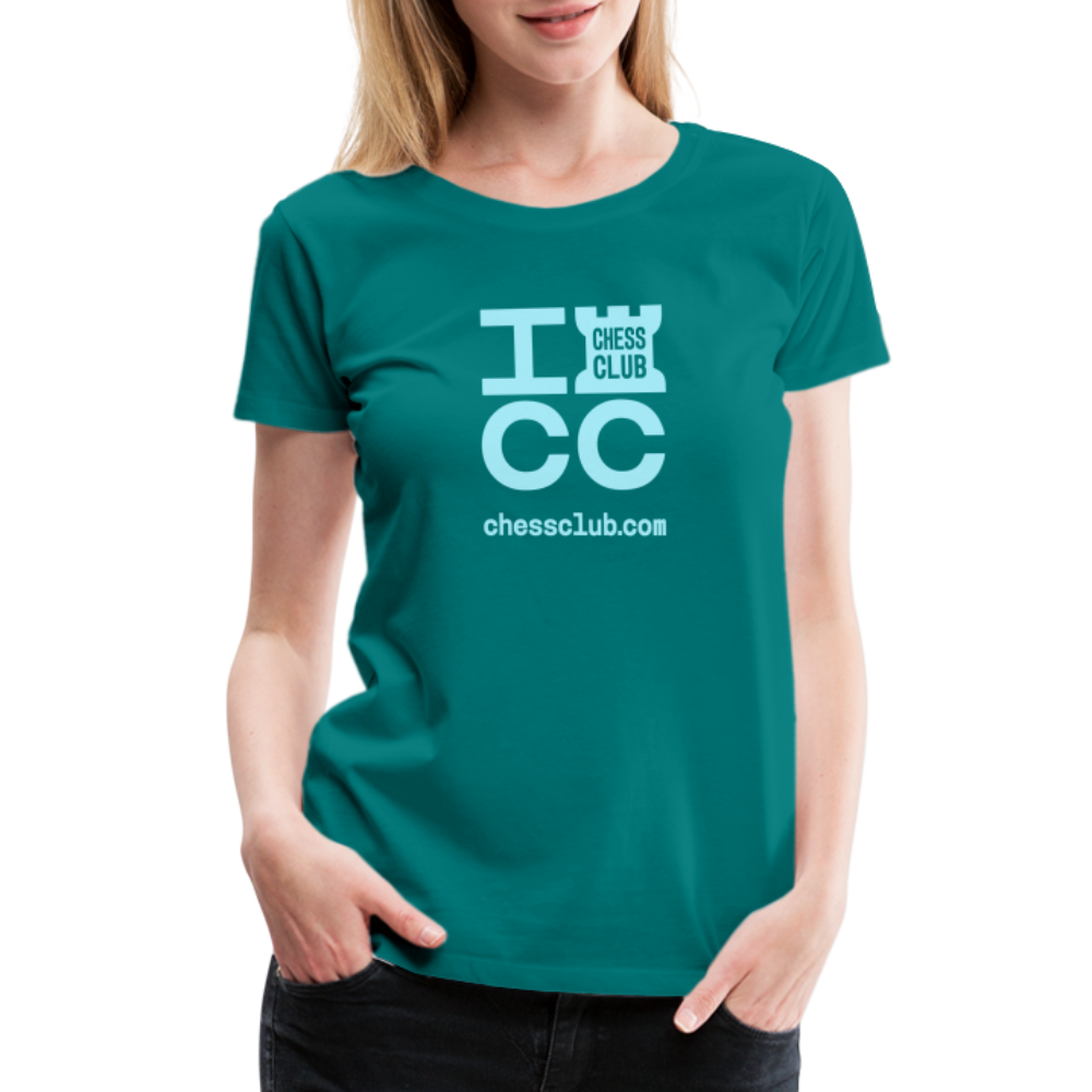 ICC Brand Blue Logo Women’s Premium T-Shirt - teal