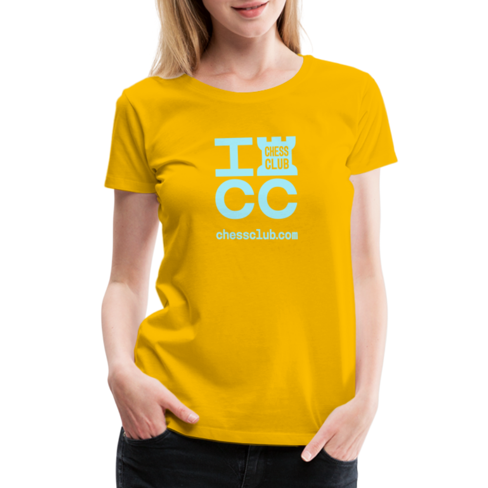 ICC Brand Blue Logo Women’s Premium T-Shirt - sun yellow