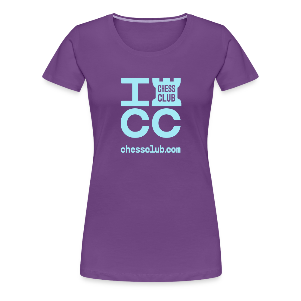 ICC Brand Blue Logo Women’s Premium T-Shirt - purple