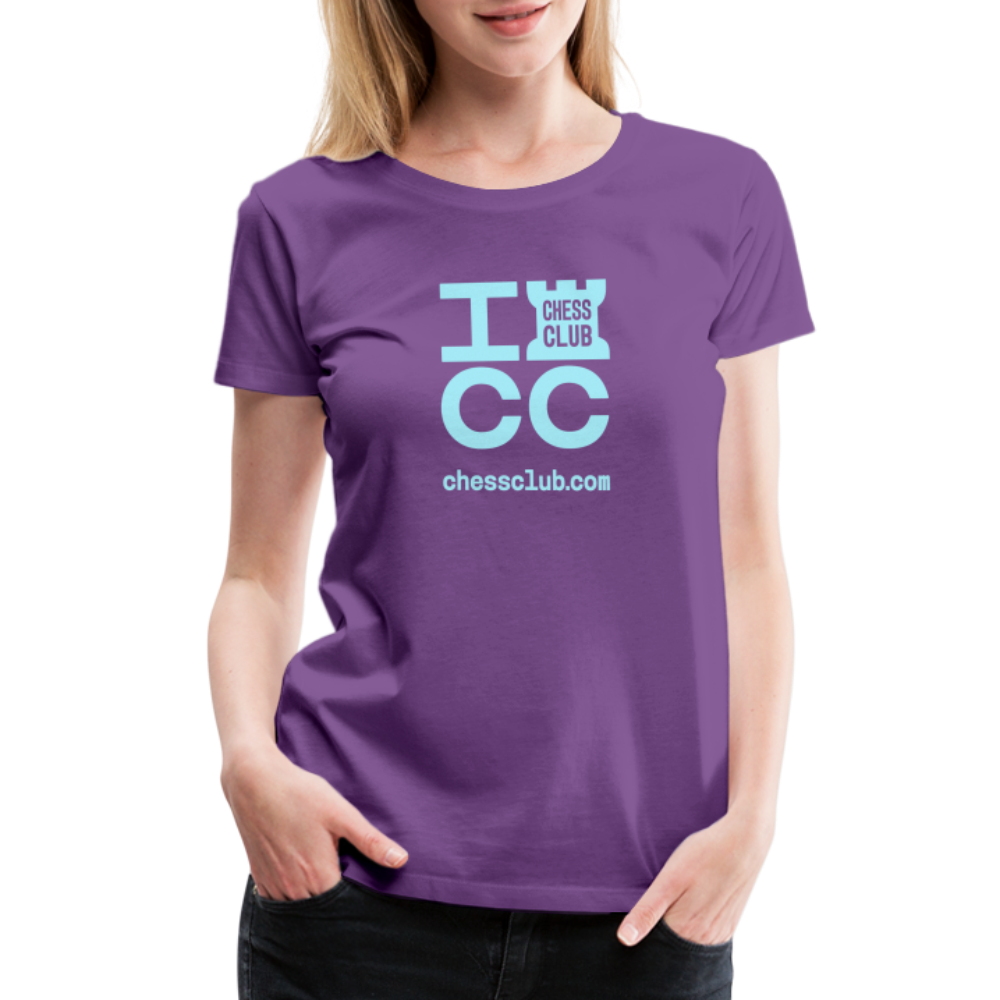 ICC Brand Blue Logo Women’s Premium T-Shirt - purple