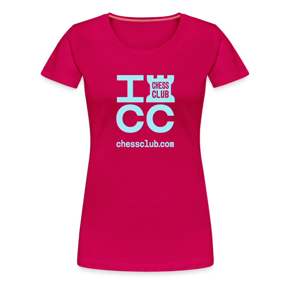 ICC Brand Blue Logo Women’s Premium T-Shirt - dark pink