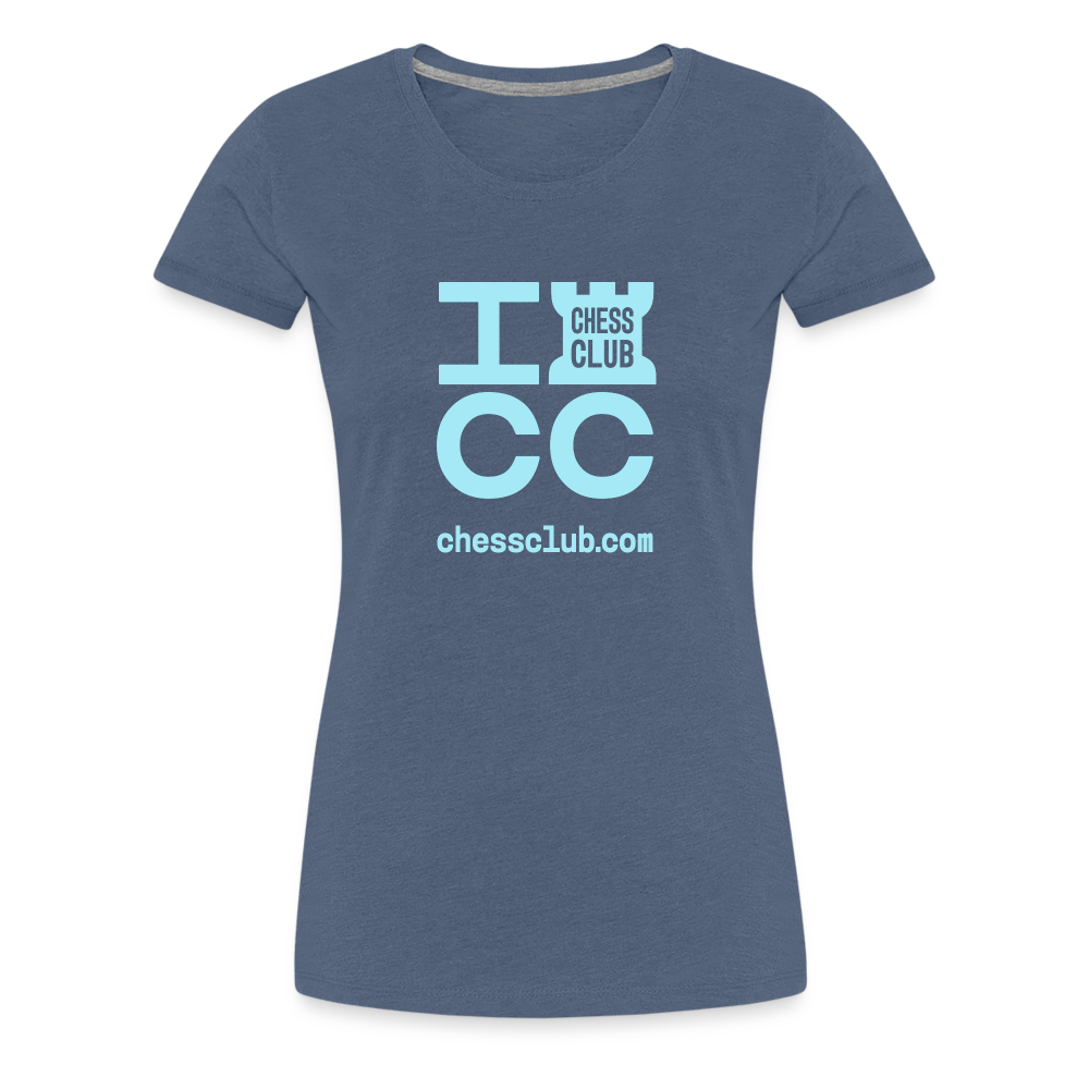 ICC Brand Blue Logo Women’s Premium T-Shirt - heather blue