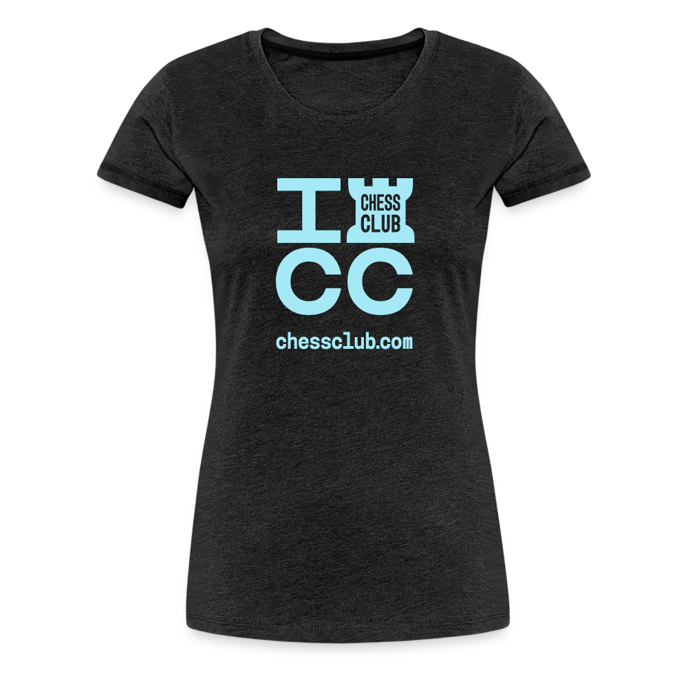 ICC Brand Blue Logo Women’s Premium T-Shirt - charcoal grey