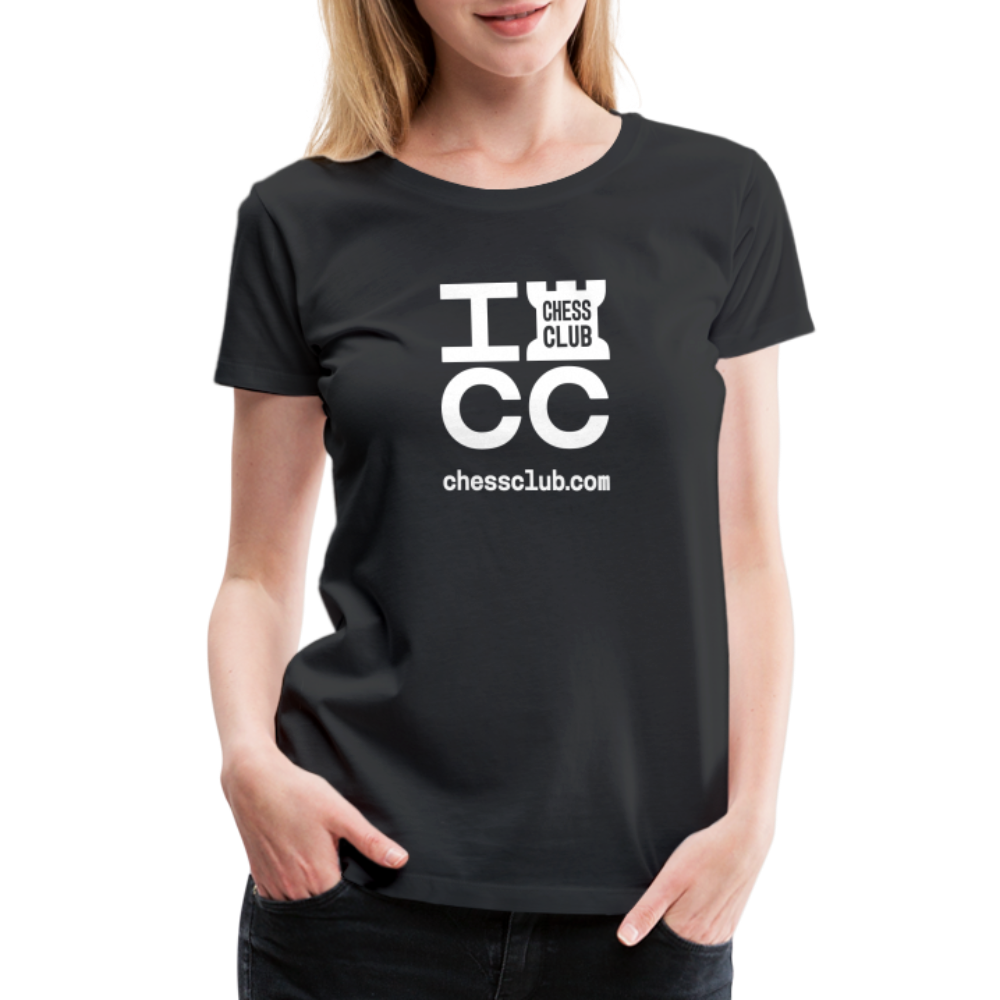 ICC Brand White Logo Women’s Premium T-Shirt - black