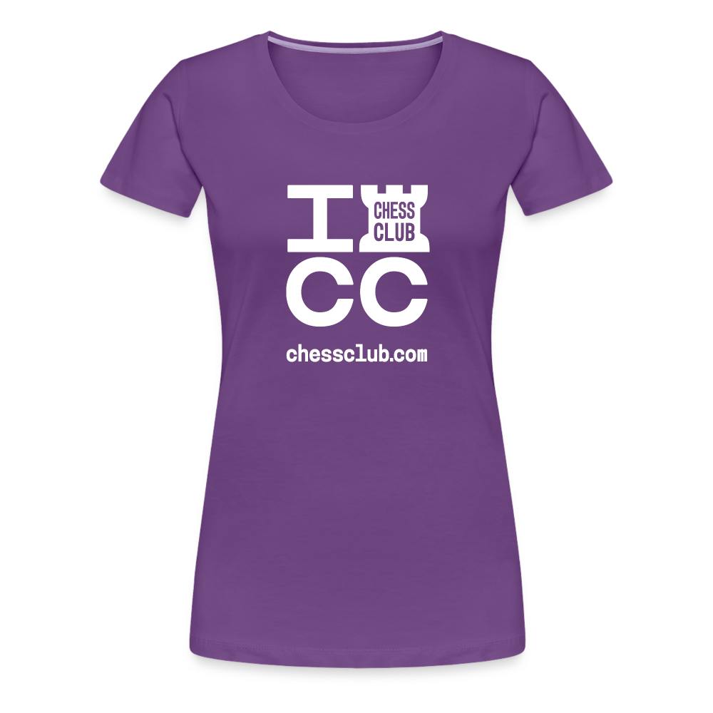 ICC Brand White Logo Women’s Premium T-Shirt - purple