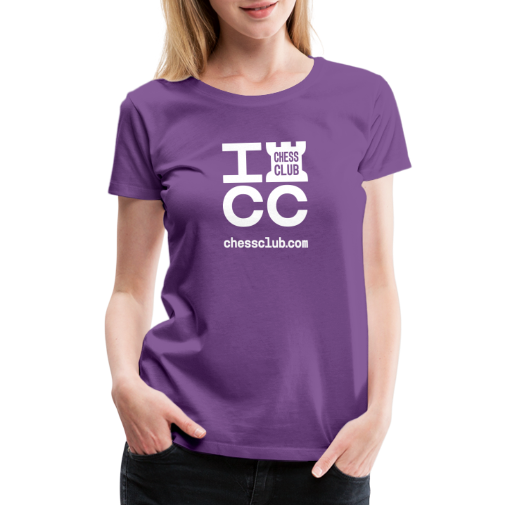 ICC Brand White Logo Women’s Premium T-Shirt - purple