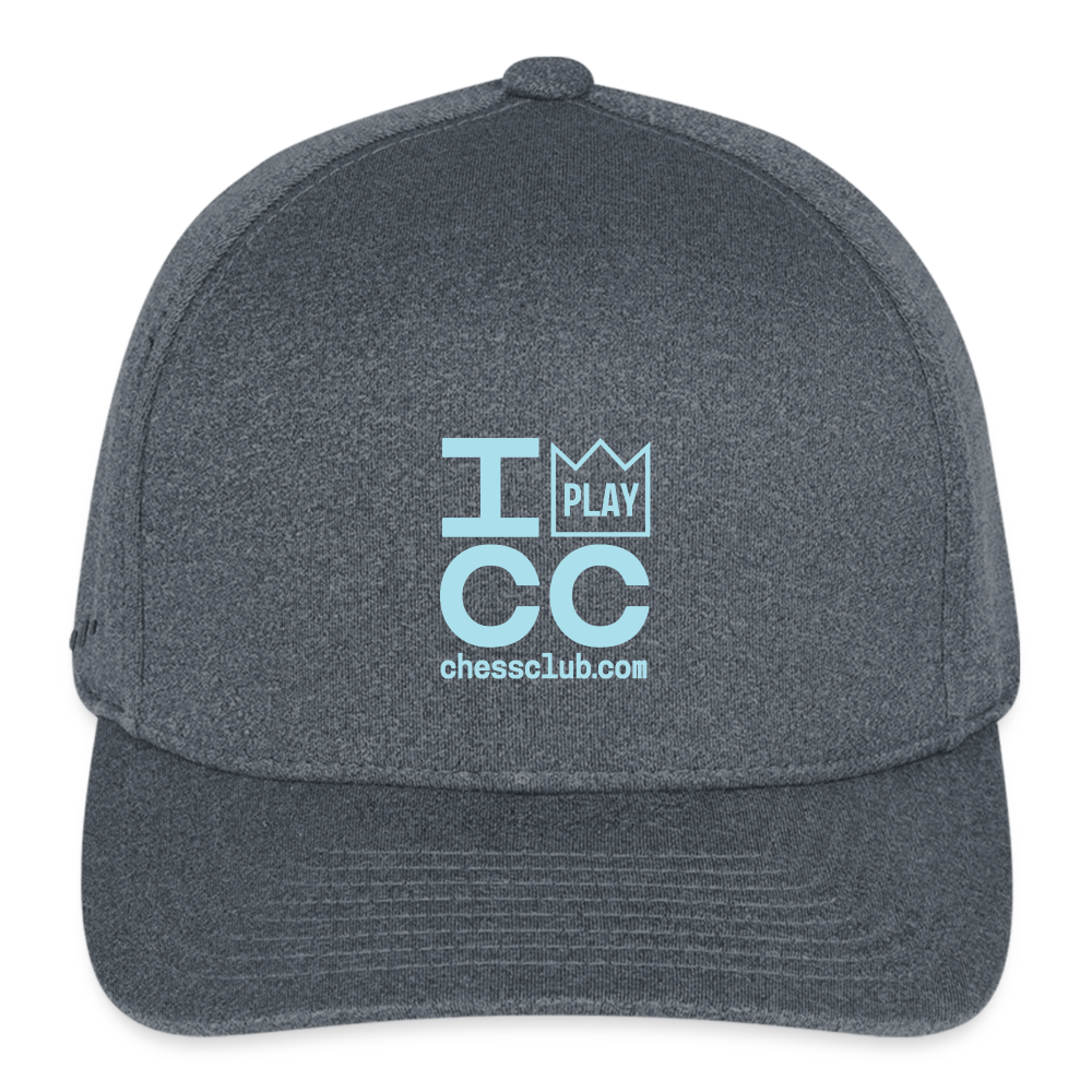 I Play ICC Flexfit Fitted Melange Baseball Cap - dark heather gray