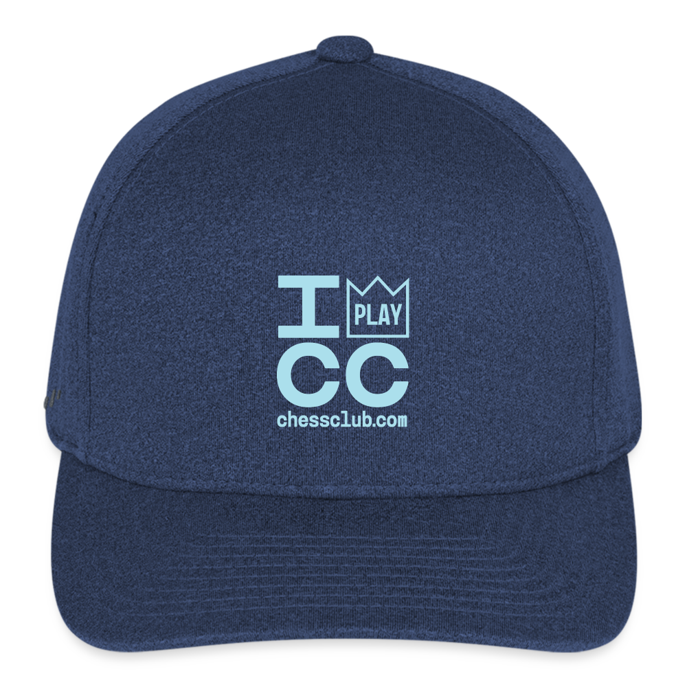 I Play ICC Flexfit Fitted Melange Baseball Cap - heather navy