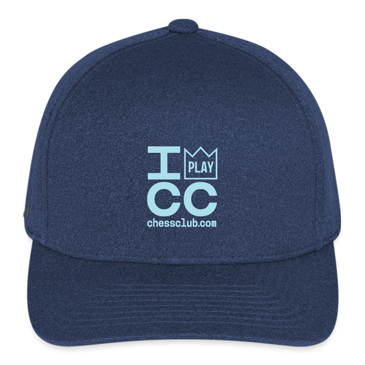 I Play ICC Flexfit Fitted Melange Baseball Cap - heather navy