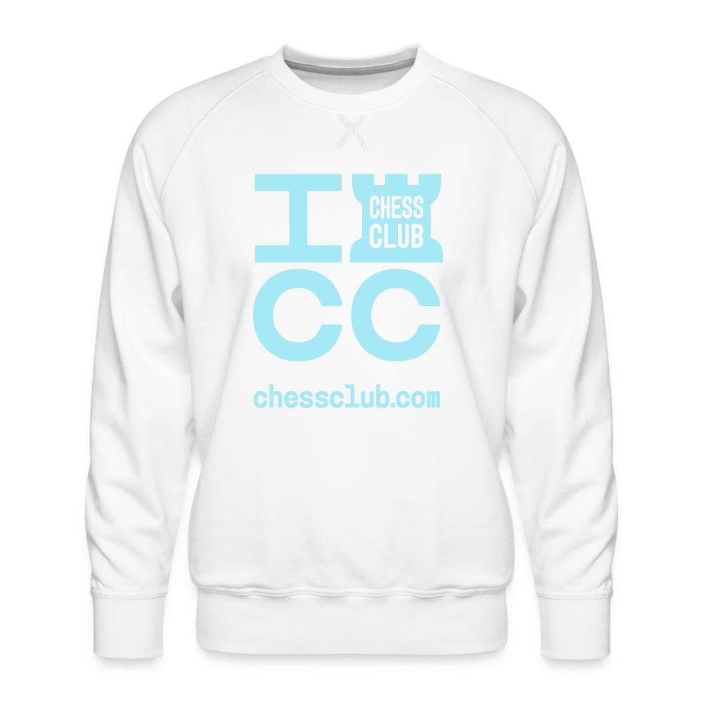 ICC Brand Blue Logo Men’s Premium Sweatshirt - white