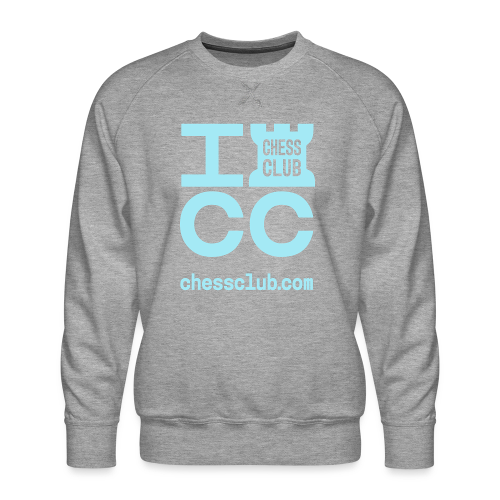 ICC Brand Blue Logo Men’s Premium Sweatshirt - heather grey