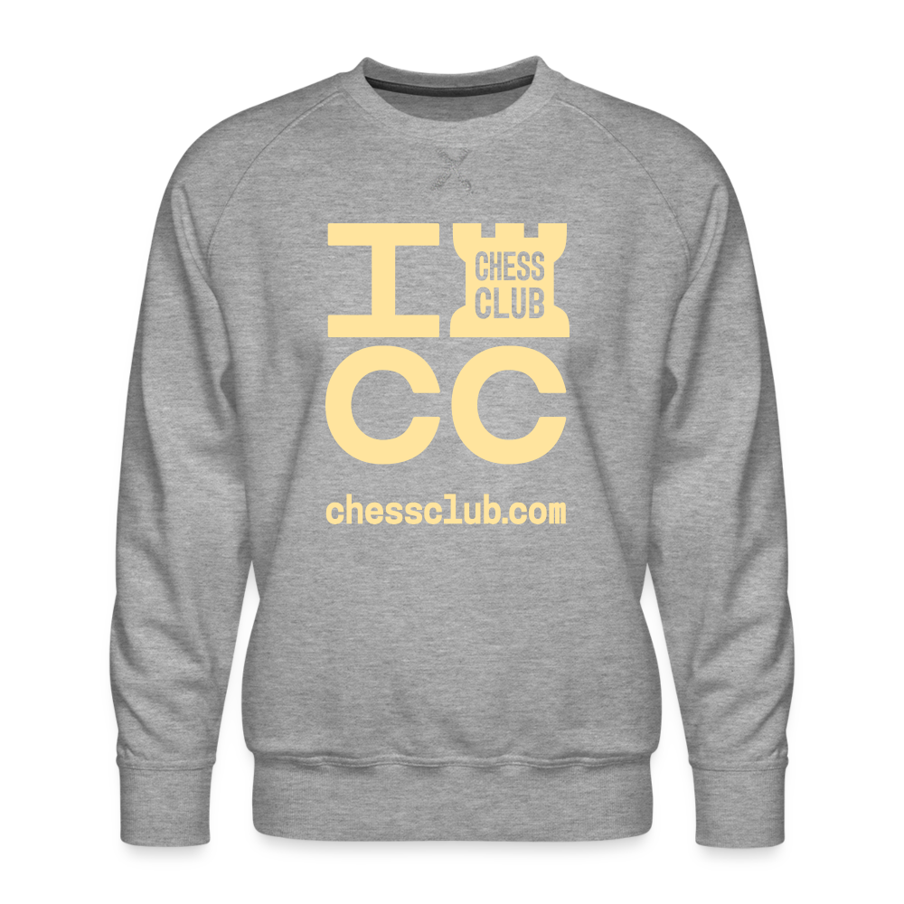 ICC Brand Yellow Logo Men’s Premium Sweatshirt - heather grey