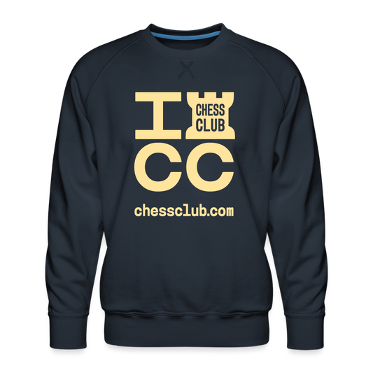 ICC Brand Yellow Logo Men’s Premium Sweatshirt - navy