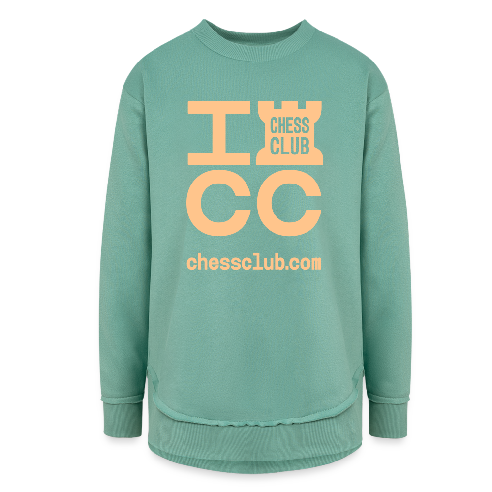 ICC Brand Orange Logo Women's Weekend Tunic Fleece Sweatshirt - saltwater